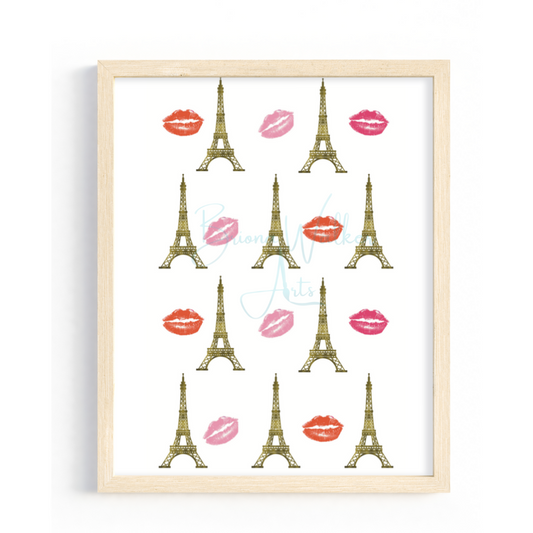 Art Print- French Kisses 8x10"