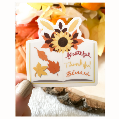 Sticker-Grateful Journal 2.5X2.5"